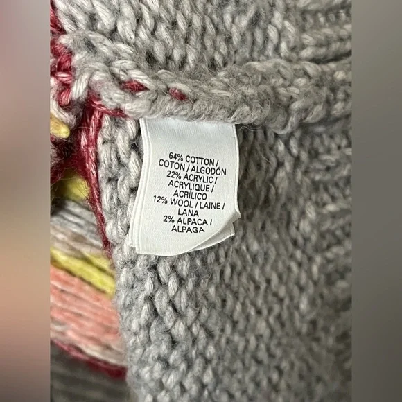 Victoria's Secret XL Wool Blend Multicolor Chevron Tunic Sweater - Picture 7 of 7